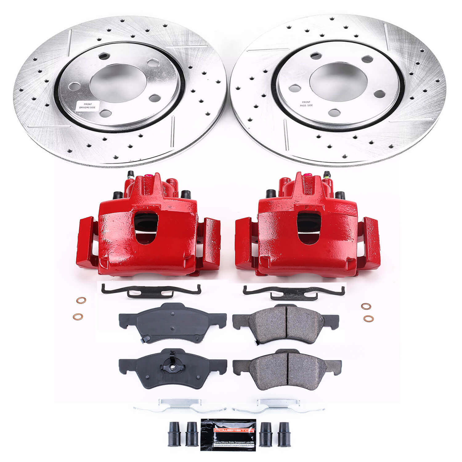 Power Stop KC5246 Z23 Evolution Sport Front Brake Kit for 2003-2004 Dodge Caravan Rear Drum product image