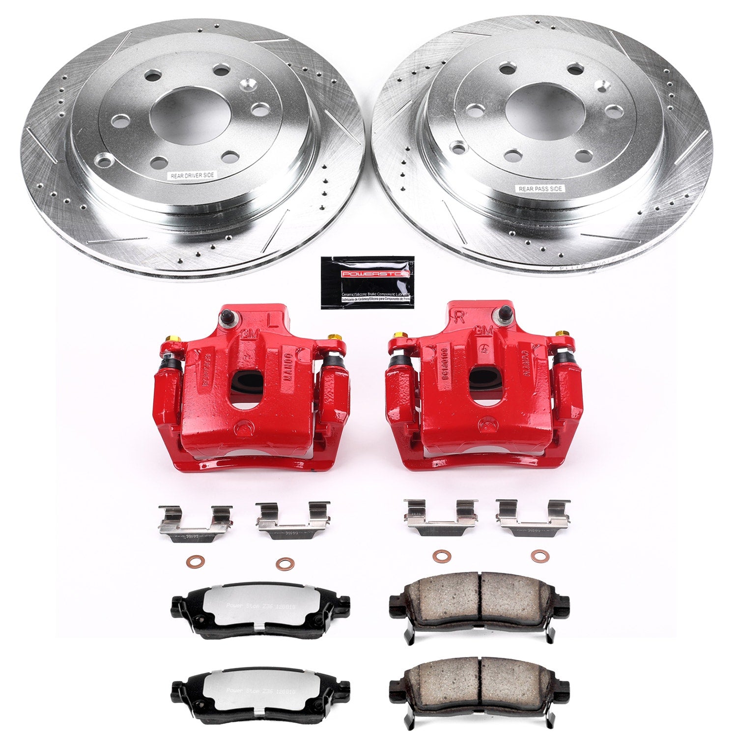 Power Stop KC5262-36 Z36 Extreme Performance Truck And Tow 1-Click Rear Brake Kit With Calipers for 2007-2017 Buick Enclave product image