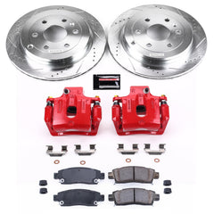 Power Stop KC5262 - Z23 Evolution Sport Performance 1-Click Drilled And Slotted Rear Brake Kit With Calipers vehicle fitment brake part