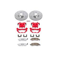 Power Stop KC5263-26 Z26 Extreme Street Warrior 1-Click Brake Kit With Calipers (Front) for 2011-2014 Nissan Murano Convertible Suv product image