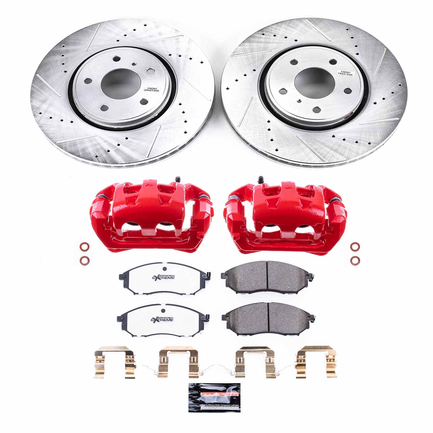 Power Stop KC5264-26 Z26 Street Warrior 1-Click Pad And Rotor Kit With Calipers for 2005-2012 Infiniti FX35 product image