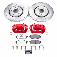 Power Stop KC5264-26 Z26 Street Warrior 1-Click Pad And Rotor Kit With Calipers for 2005-2012 Infiniti FX35 product image