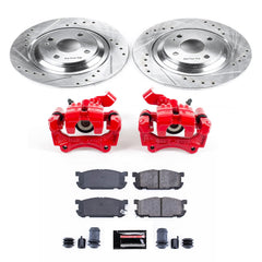 Power Stop KC5267 - Z23 Evolution Sport Performance 1-Click Drilled And Slotted Rear Brake Kit With Calipers vehicle fitment brake part
