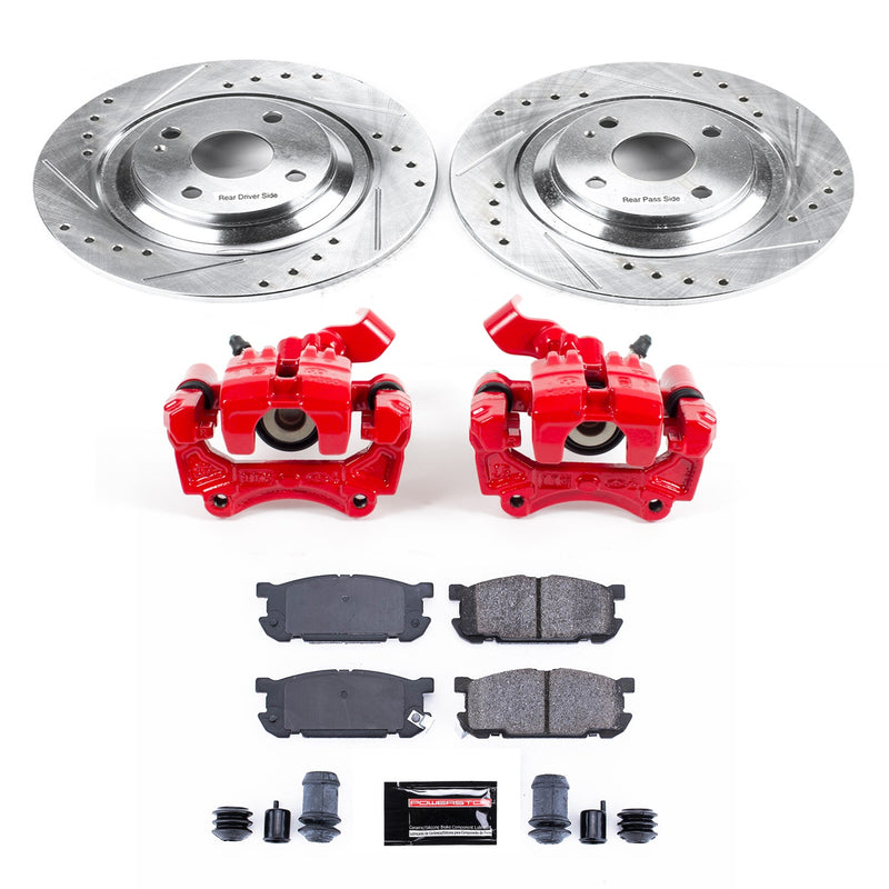 Power Stop KC5267 - Z23 Evolution Sport Performance 1-Click Drilled And Slotted Rear Brake Kit With Calipers vehicle fitment brake part