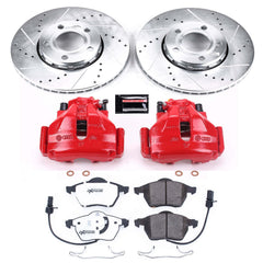 Power Stop KC528-26 - Z26 Street Warrior 1-Click Front Brake Kit With Calipers vehicle fitment brake part