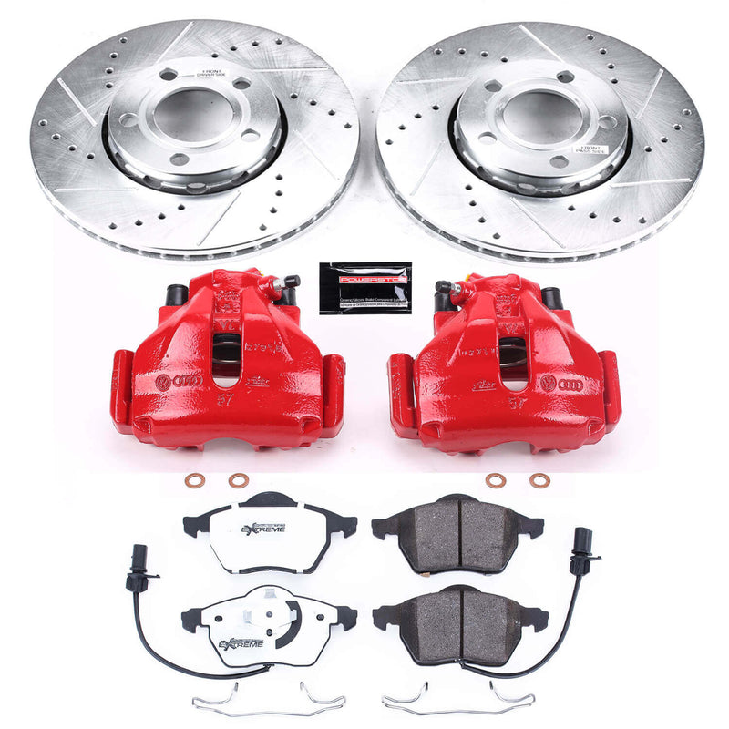 Power Stop KC528-26 - Z26 Street Warrior 1-Click Front Brake Kit With Calipers vehicle fitment brake part