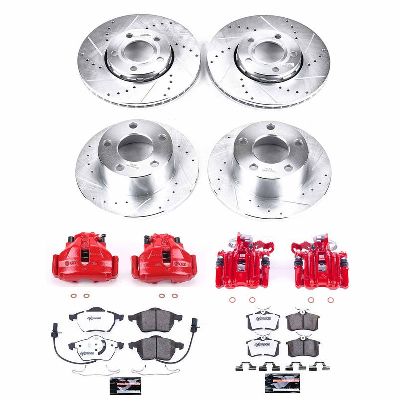 Power Stop KC529-26 Z26 Street Warrior 1-Click Front And Rear Brake Kit With Calipers for 1998-2001 Audi A6 product image