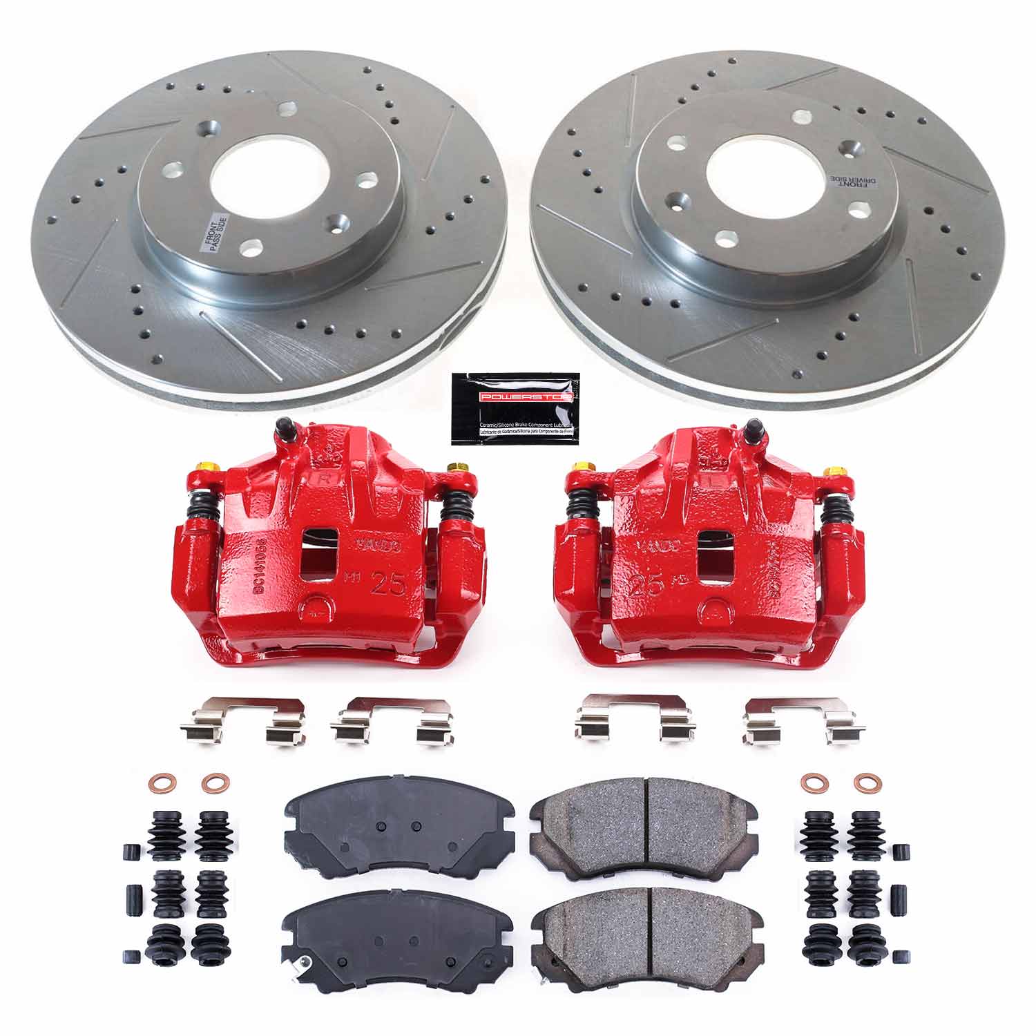 Power Stop KC5290A Front Z23 Evolution Sport Performance 1-Click Pad And Rotor Kit With Calipers for 2003-2005 Hyundai Sonata product image