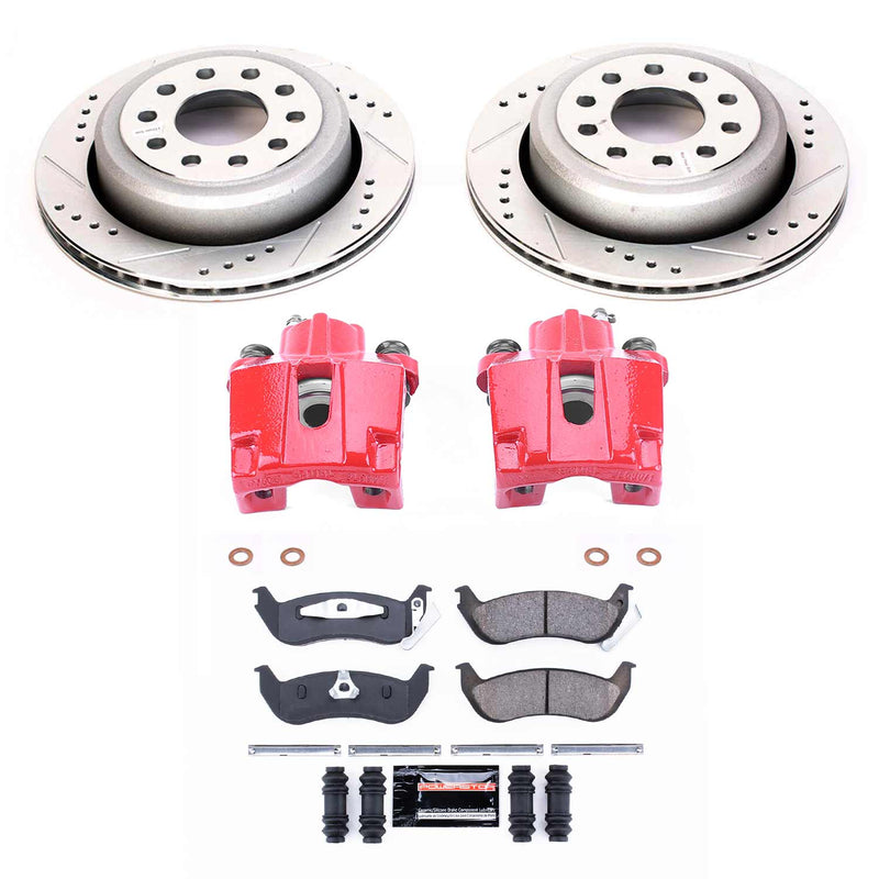 Power Stop KC5293 Rear Z23 Evolution Sport Performance Pad And Rotor Kit With Calipers for 2003-2011 Lincoln Town Car Sedan (4 Door) product image