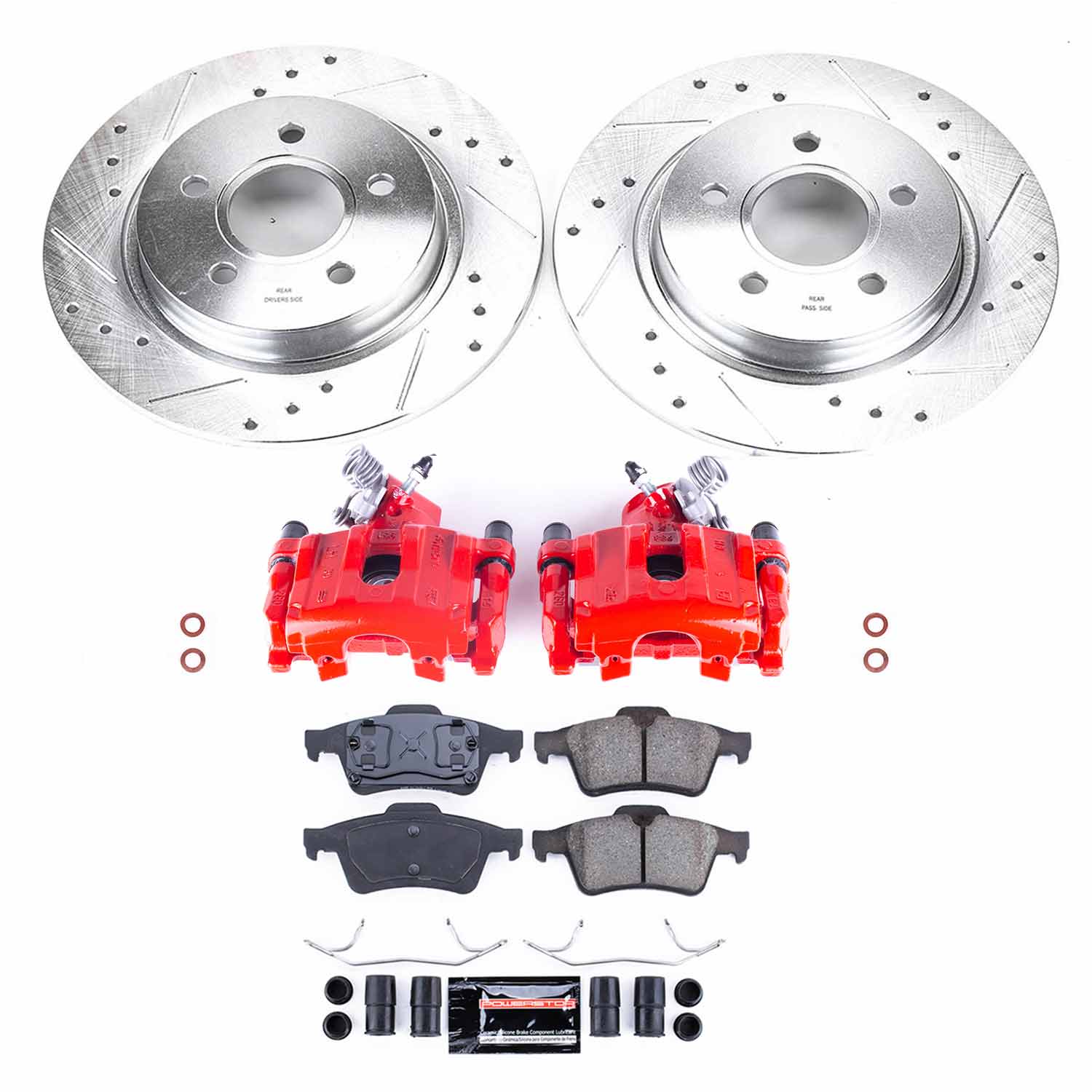 Power Stop KC5309A Z23 Evolution Sport Performance Pad And Rotor Kit With Calipers for 2004-2005 Volvo S40 product image