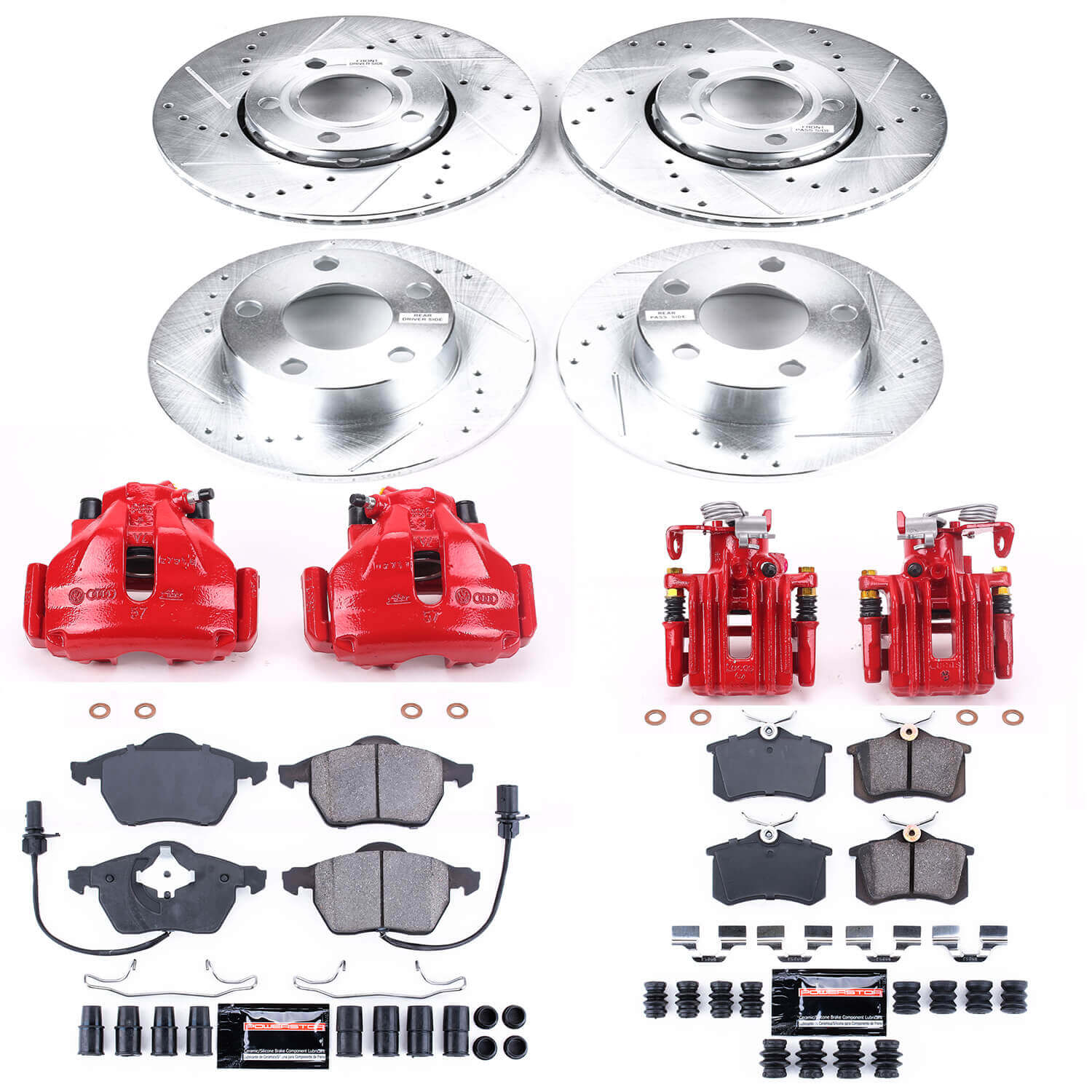 Power Stop KC532 Z23 Evolution Sport Front And Rear Brake Kit for 1998-2001 Audi A6 product image