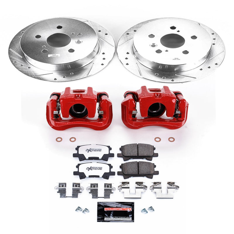 Power Stop KC5333-36 Z36 Extreme Performance Truck And Tow 1-Click Rear Brake Kit With Calipers for 2004-2007 Toyota Highlander product image