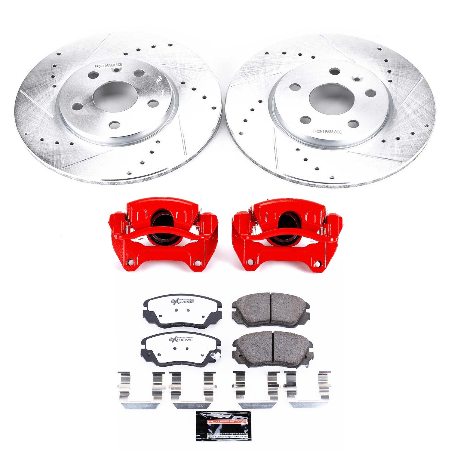 Power Stop KC5334-26 Z26 Street Warrior 1-Click Front Brake Kit With Calipers for 2010-2020 Buick Lacrosse product image