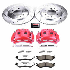 Power Stop KC5336-36 Z36 Extreme Performance Truck And Tow 1-Click Drilled And Slotted Front Brake Kit With Calipers for 2009 Ford F-150 product image