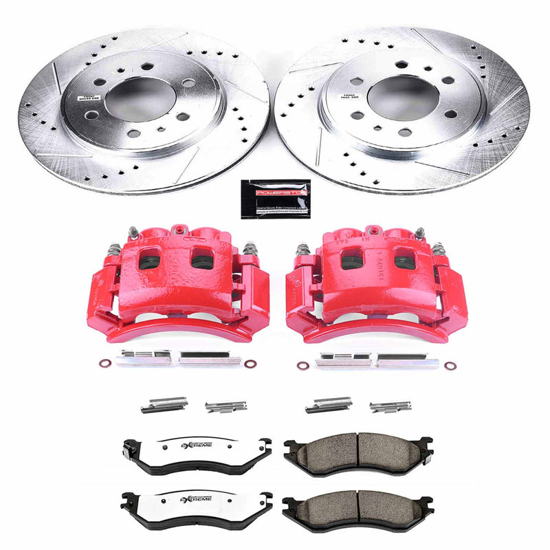 Power Stop KC5336-36 Z36 Extreme Performance Truck And Tow 1-Click Drilled And Slotted Front Brake Kit With Calipers for 2009 Ford F-150 product image