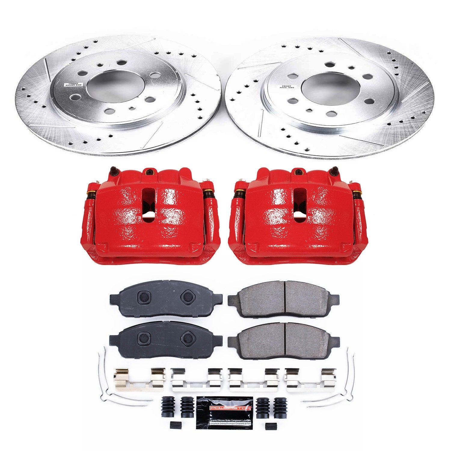 Power Stop KC5336 Z23 Evolution Sport Performance 1-Click Drilled And Slotted Front Brake Kit With Calipers for 2009 Ford F-150 product image