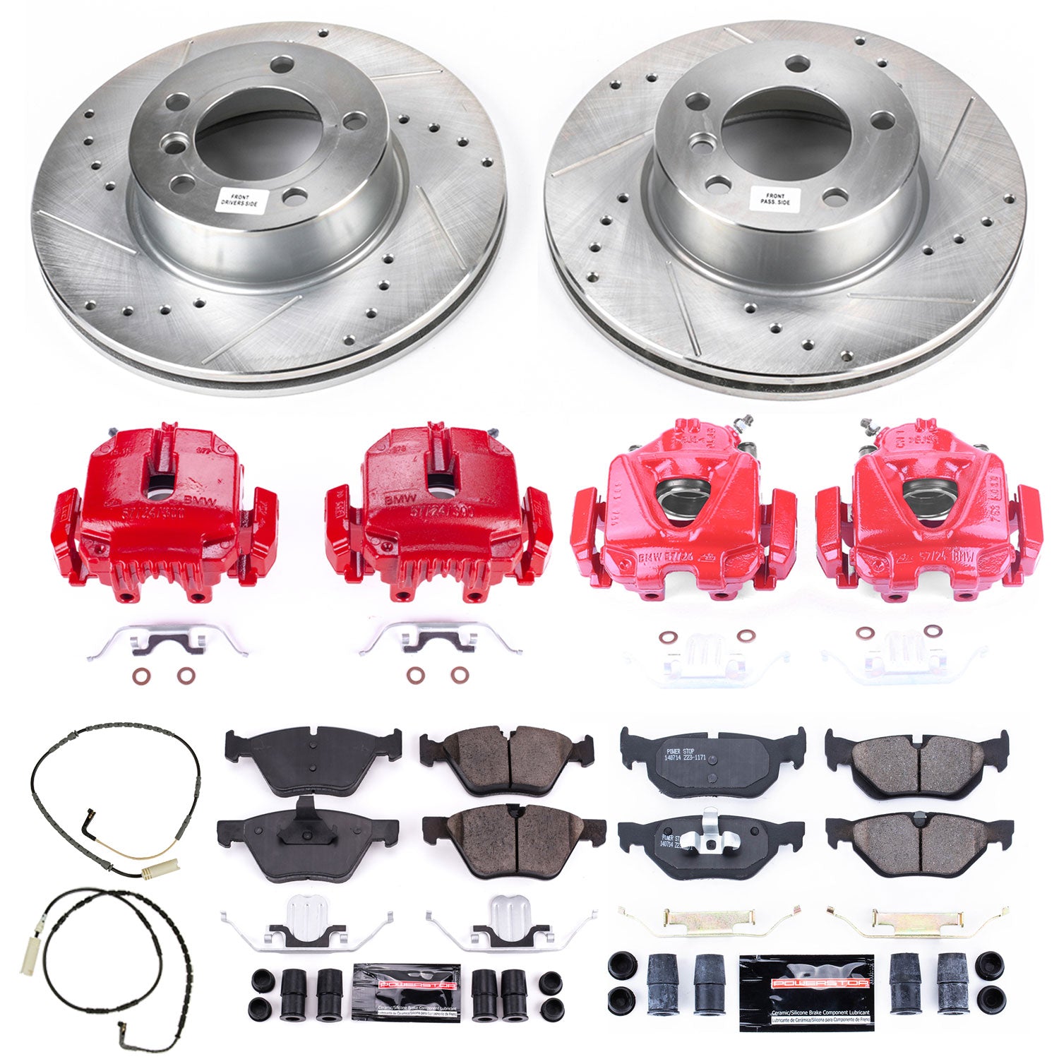 Power Stop KC5357 Z23 Evolution Sport Performance Pad And Rotor Kit With Calipers for 2006 BMW 325Xi product image