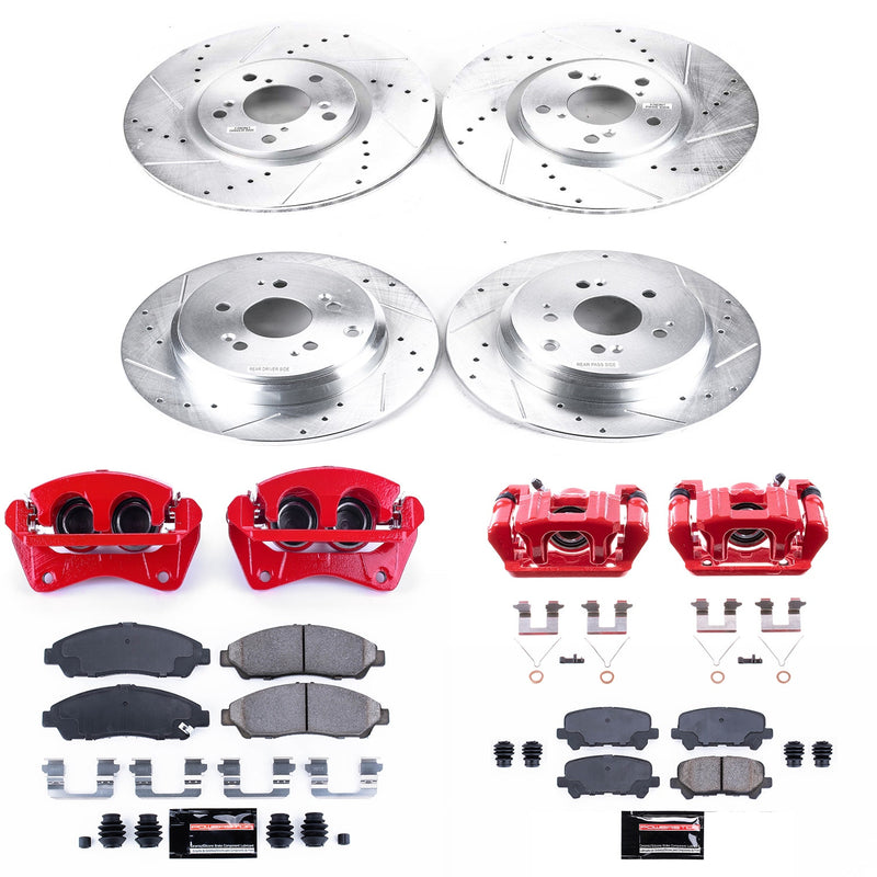 Power Stop KC5369A Z23 Evolution Sport Performance Pad And Rotor Kit With Calipers for 2009-2011 Honda Pilot product image