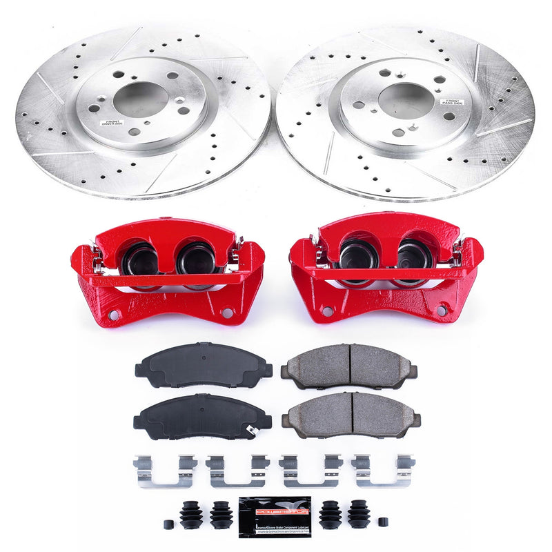 Power Stop KC5370A Z23 Evolution Sport Performance Pad And Rotor Kit With Calipers for 2009-2015 Honda Pilot product image