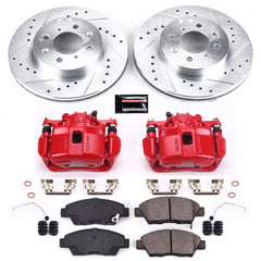 Power Stop KC5382 - Z23 Evolution Sport Performance 1-Click Drilled And Slotted Front Brake Kit With Calipers vehicle fitment brake part