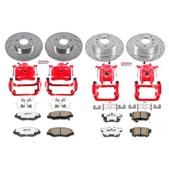 Power Stop KC5389-26 - Z26 Extreme Street Warrior 1-Click Brake Kit With Calipers (Front And Rear) vehicle fitment brake part