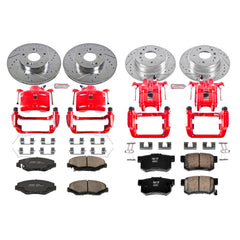 Power Stop KC5389 Z23 Evolution Sport Performance 1-Click Brake Kit With Calipers (Front And Rear) for 2003-2011 Honda Element product image