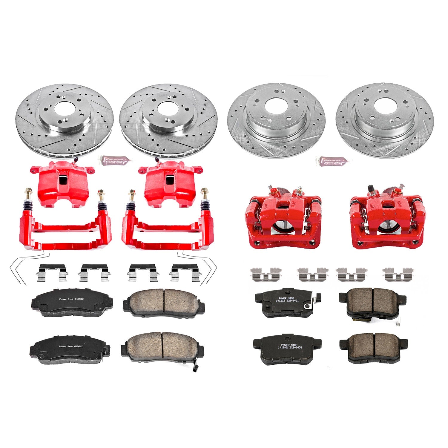Power Stop KC5391 Z23 Evolution Sport Performance 1-Click Brake Kit With Calipers (Front And Rear) for 2011-2014 Acura Tsx product image