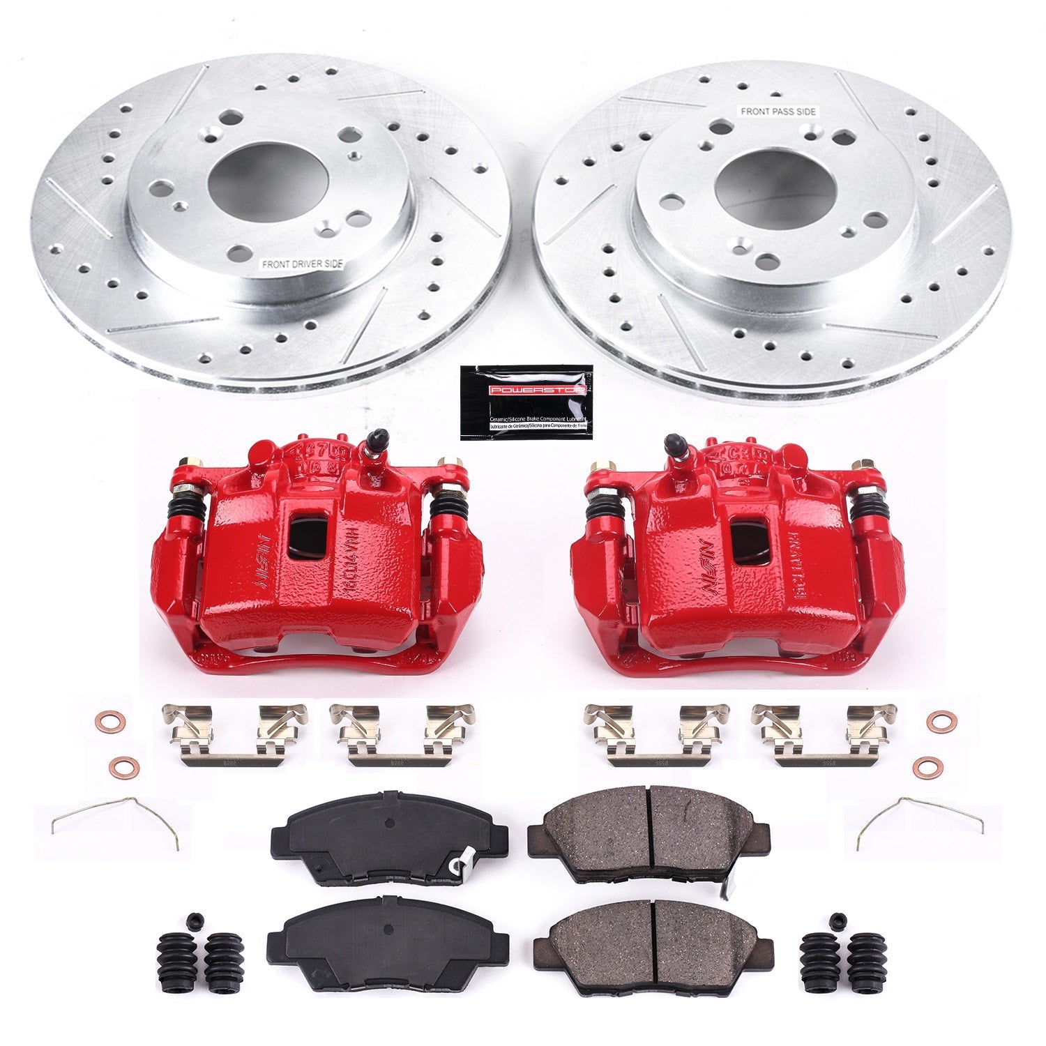 Power Stop KC5400 - Z23 Evolution Sport Performance 1-Click Drilled And Slotted Front Brake Kit With Calipers vehicle fitment brake part