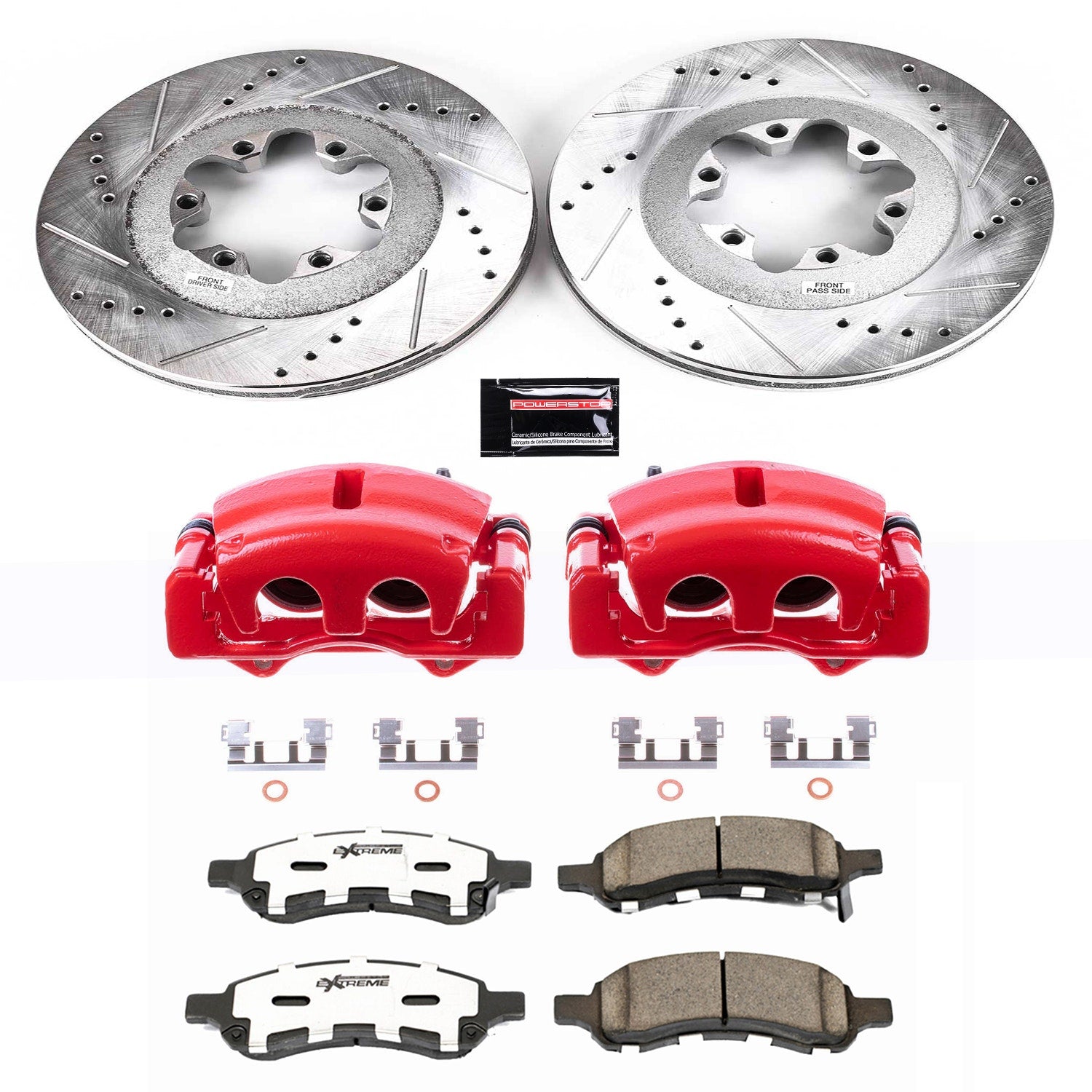 Power Stop KC5405-26 Z26 Street Warrior 1-Click Pad And Rotor Kit With Calipers for 2009-2012 Chevrolet Colorado product image