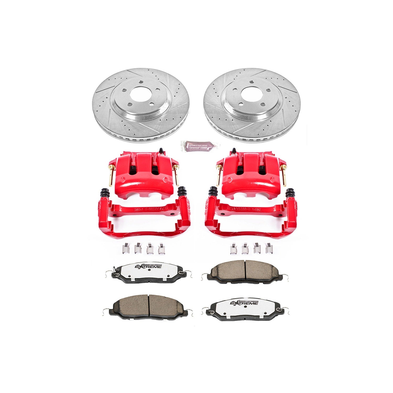 Power Stop KC5407-26 Z26 Extreme Street Warrior 1-Click Brake Kit With Calipers (Front) for 2011-2014 Ford Mustang product image