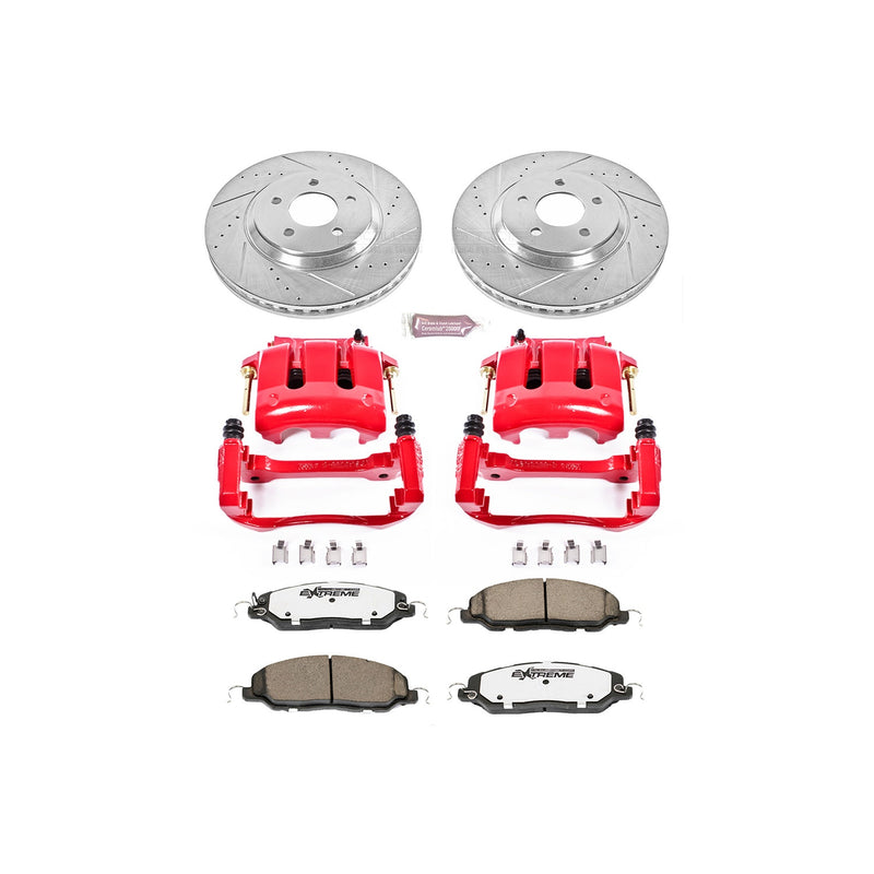 Power Stop KC5407-26 Z26 Extreme Street Warrior 1-Click Brake Kit With Calipers (Front) for 2011-2014 Ford Mustang product image