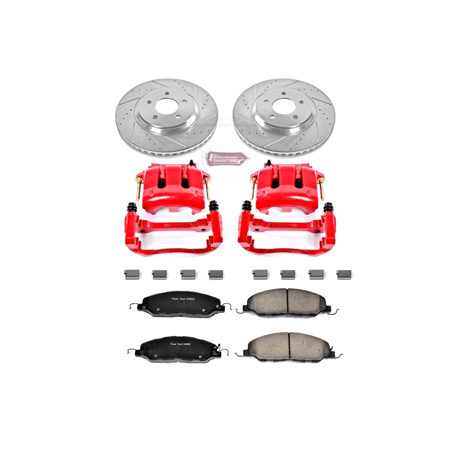 Power Stop KC5407 Z23 Evolution Sport Performance 1-Click Brake Kit With Calipers (Front) for 2011-2014 Ford Mustang product image