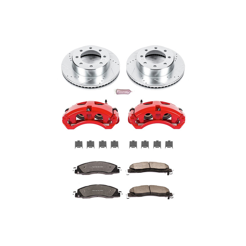 Power Stop KC5411-36 - Z36 Extreme Performance Truck And Tow 1-Click Brake Kit With Calipers (Front) vehicle fitment brake part