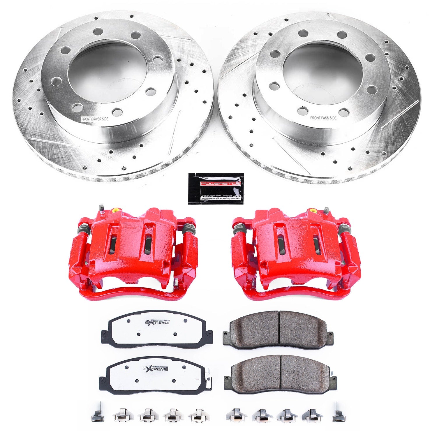 Power Stop KC5412-36 Z36 Extreme Performance Truck And Tow 1-Click Brake Kit With Calipers (Front) for 2009-2011 Ford F-250 Super Duty - product image