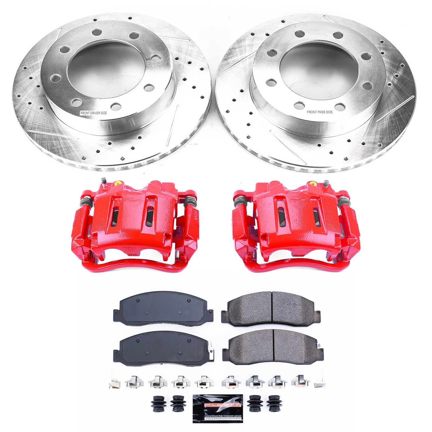 Power Stop KC5412 Z23 Evolution Sport Performance 1-Click Brake Kit With Calipers (Front) for 2009-2011 Ford F-250 Super Duty - product image