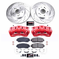 Power Stop KC5432 Front Z23 Evolution Sport Performance 1-Click Pad And Rotor Kit With Calipers for 2011 Honda Accord Crosstour All Wheel Drive product image