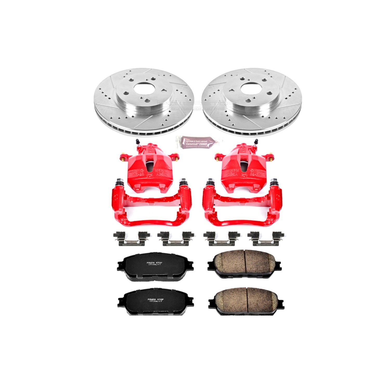 Power Stop KC5438A Z23 Evolution Sport Performance 1-Click Brake Kit With Calipers (Front) for 2004-2010 Toyota Avalon product image