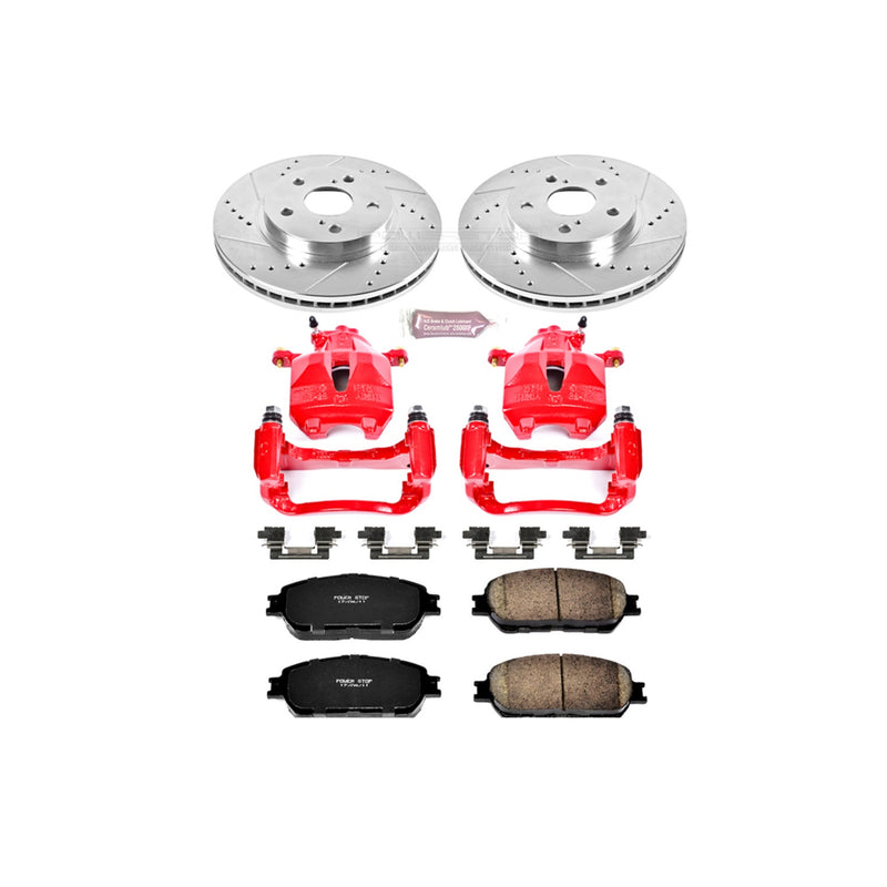 Power Stop KC5438A Z23 Evolution Sport Performance 1-Click Brake Kit With Calipers (Front) for 2004-2010 Toyota Avalon product image