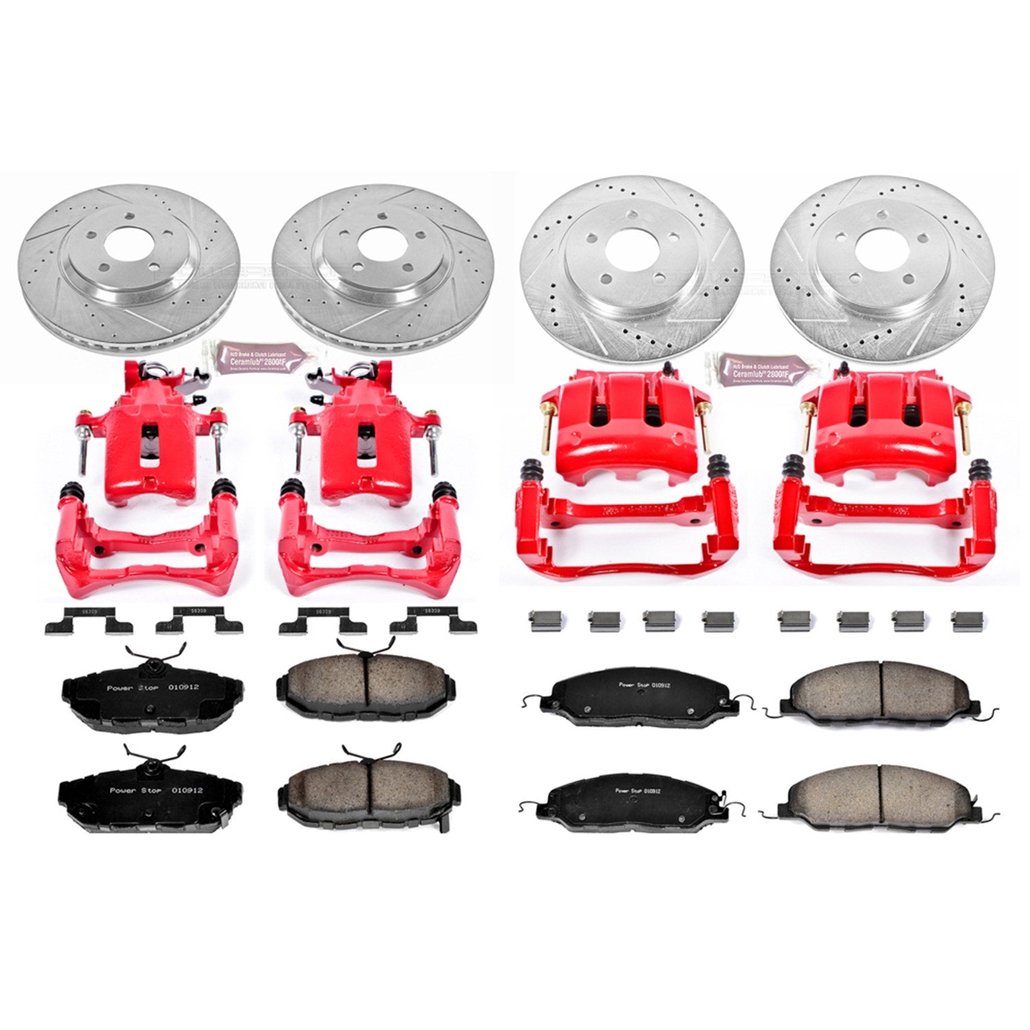 Power Stop KC5450 Z23 Evolution Sport Performance 1-Click Brake Kit With Calipers (Front And Rear) for 2011-2014 Ford Mustang product image