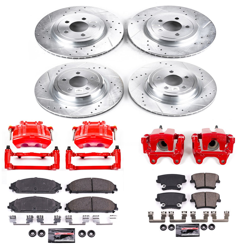 Power Stop KC5456A Z23 Evolution Sport Performance 1-Click Brake Kit With Calipers (Front And Rear) for 2012-2014 Dodge Charger Pursuit product image