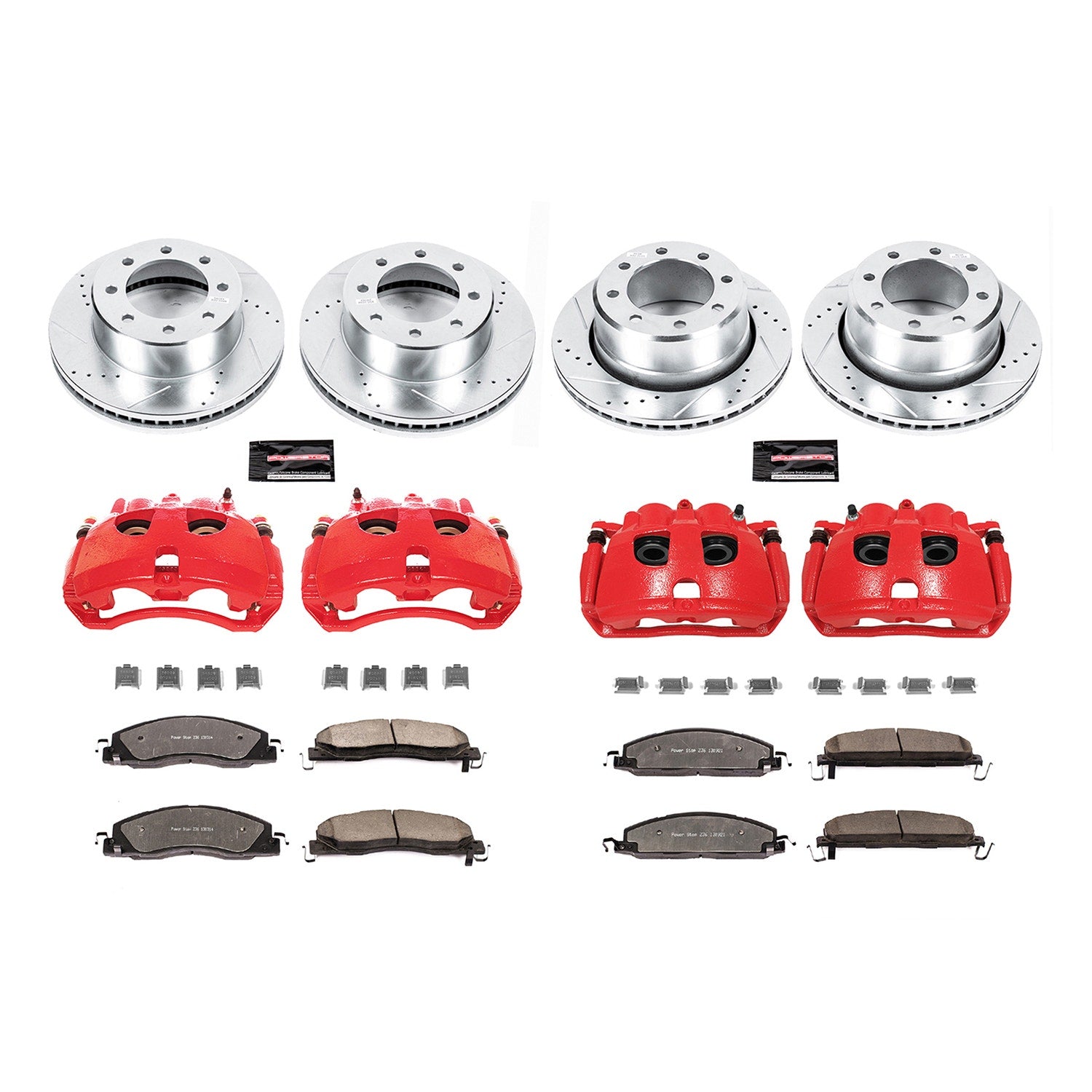 Power Stop KC5458-36 - Z36 Extreme Performance Truck And Tow 1-Click Front And Rear Brake Kit With Calipers vehicle fitment brake part