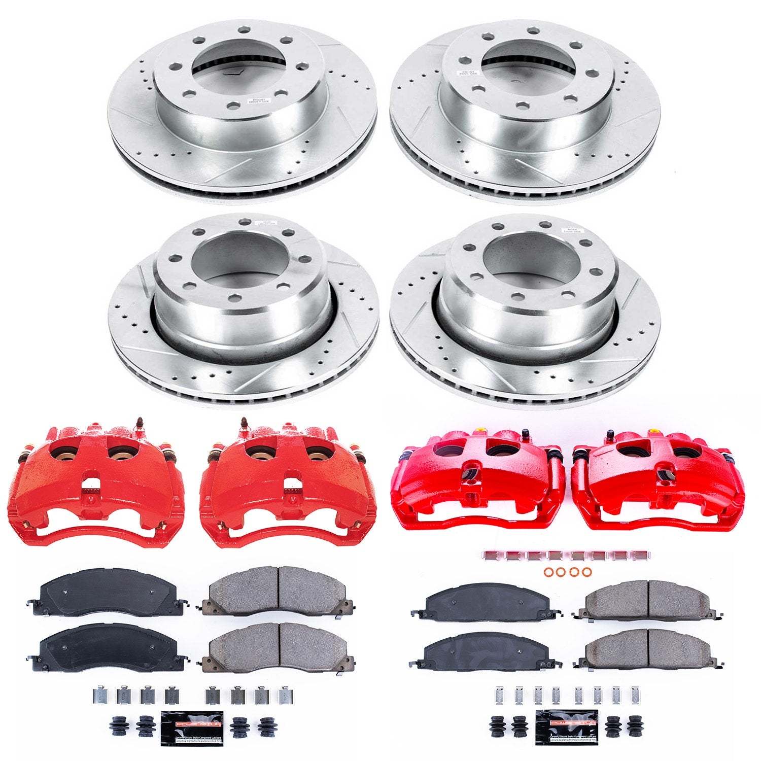 Power Stop KC5458A Z23 Evolution Sport Performance Pad And Rotor Kit With Calipers for 2009-2012 Dodge Ram 3500 product image