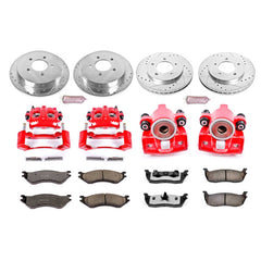 Power Stop KC5461-36 Z36 Extreme Performance Truck And Tow 1-Click Brake Kit With Calipers (Front And Rear) for 2000-2002 Ford Expedition 4 product image