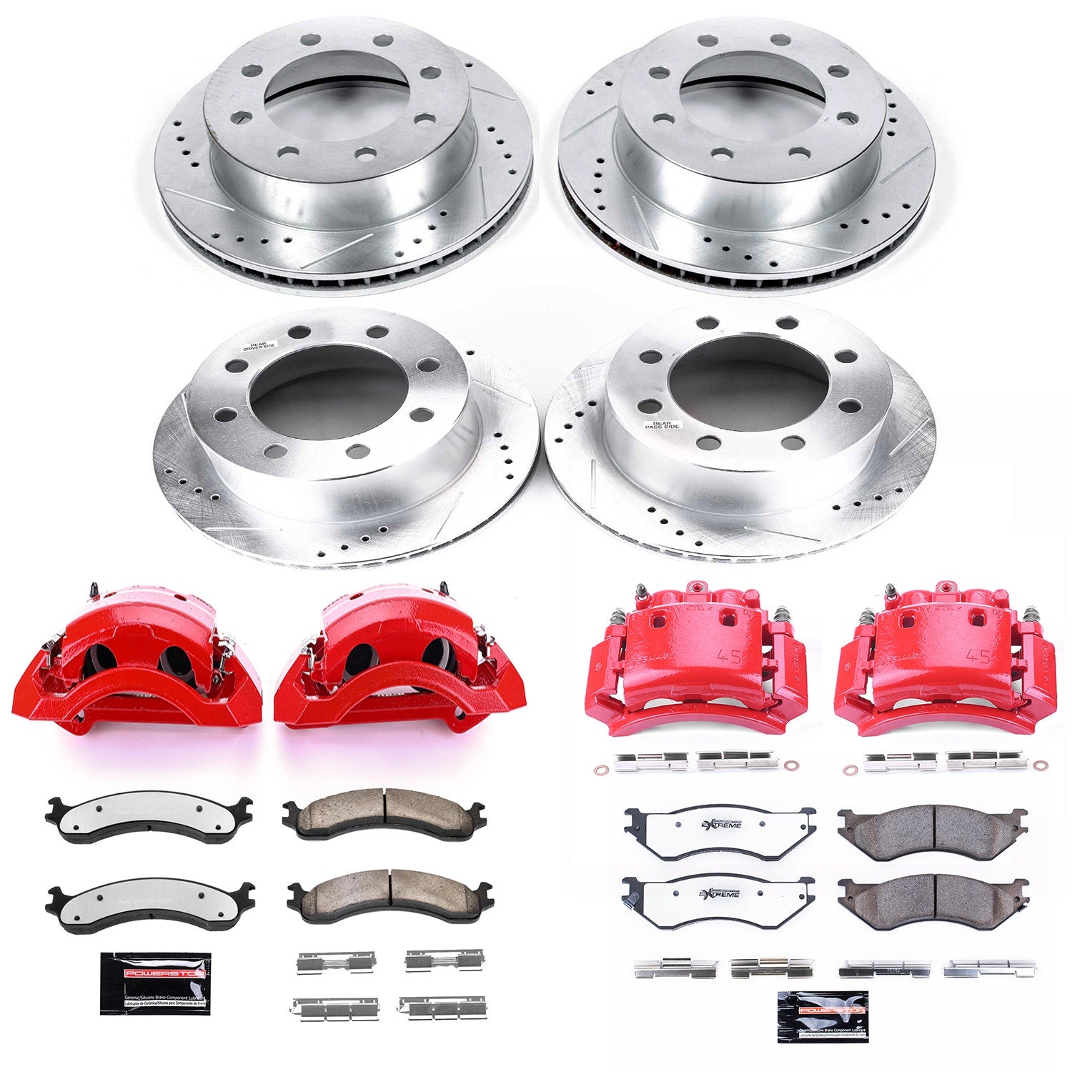 Power Stop KC5466-36 Z36 Extreme Performance Truck And Tow 1-Click Pad And Rotor Kit With Calipers for 2001-2002 Dodge Ram 2500 product image