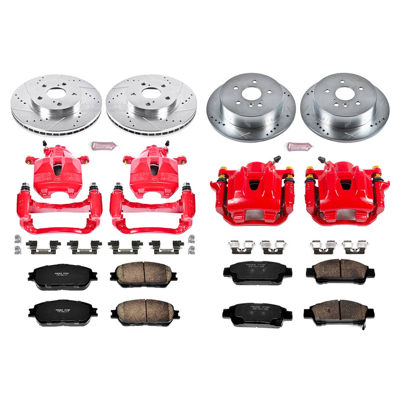 Power Stop KC5476 Z23 Evolution Sport Performance 1-Click Brake Kit With Calipers (Front And Rear) for 2004-2010 Toyota Sienna product image