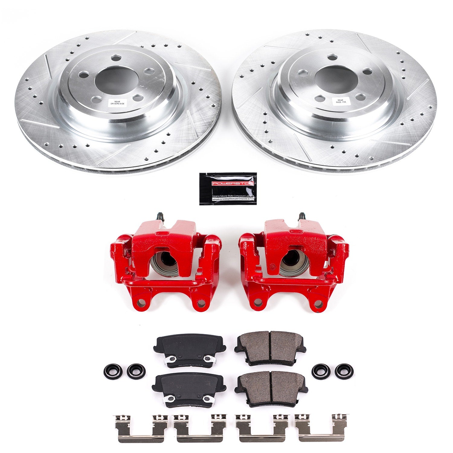 Power Stop KC5486 Z23 Evolution Sport Performance 1-Click Brake Kit With Calipers (Rear) for 2006-2014 Dodge Charger Daytona product image