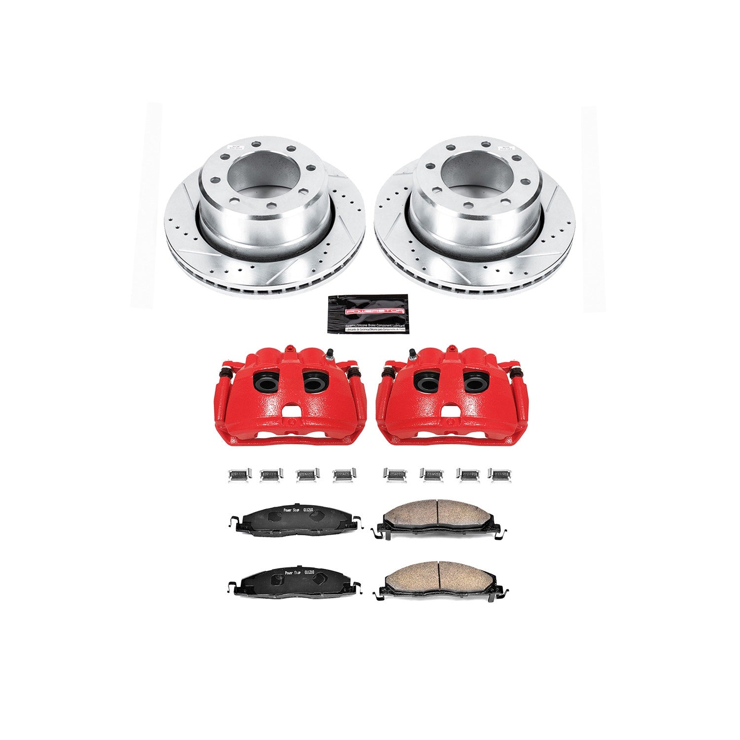 Power Stop KC5487 Z23 Evolution Sport Performance 1-Click Drilled And Slotted Rear Brake Kit With Calipers for 2009-2018 Dodge RAM 1500 product image