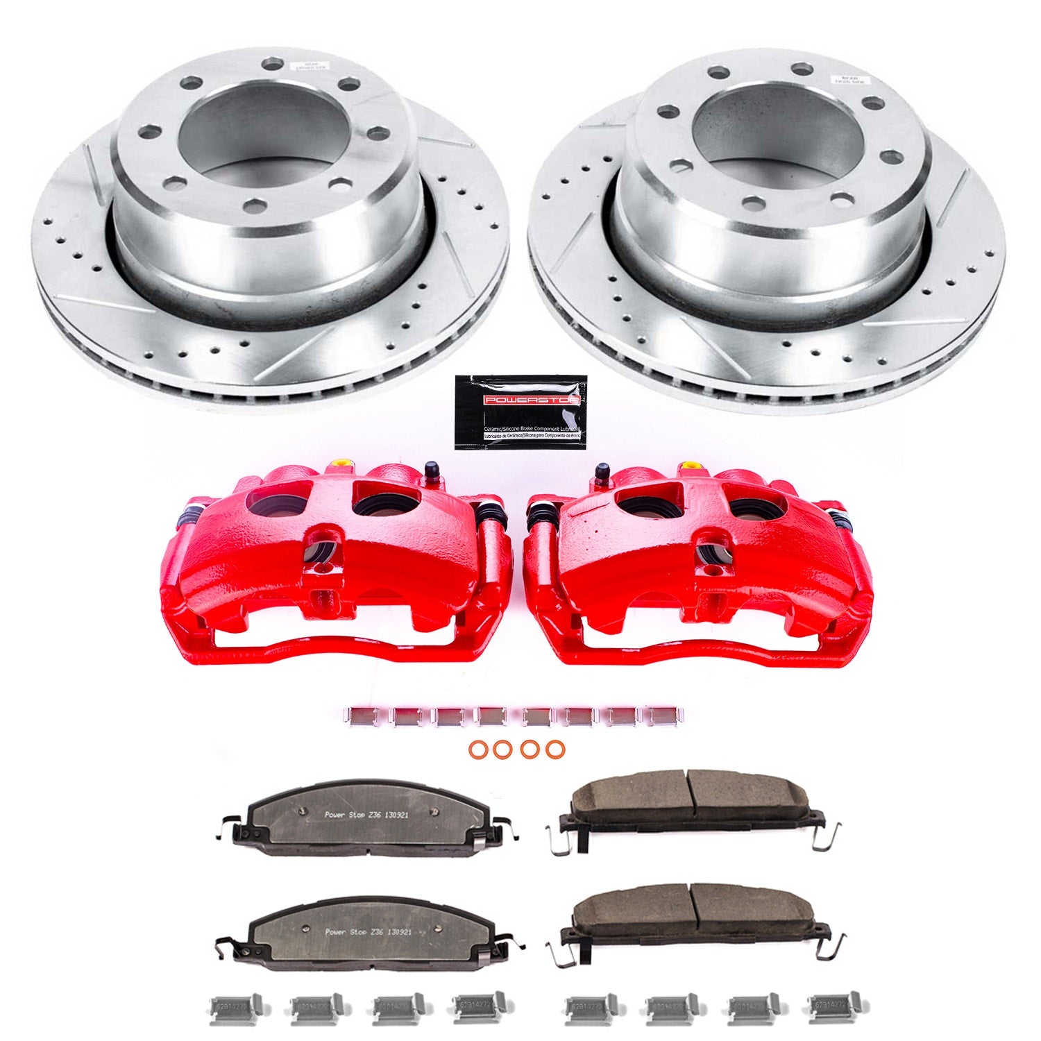 Power Stop KC5487A-36 Z36 Extreme Performance Truck And Tow 1-Click Pad And Rotor Kit With Calipers for 2009-2012 Dodge Ram 3500 product image