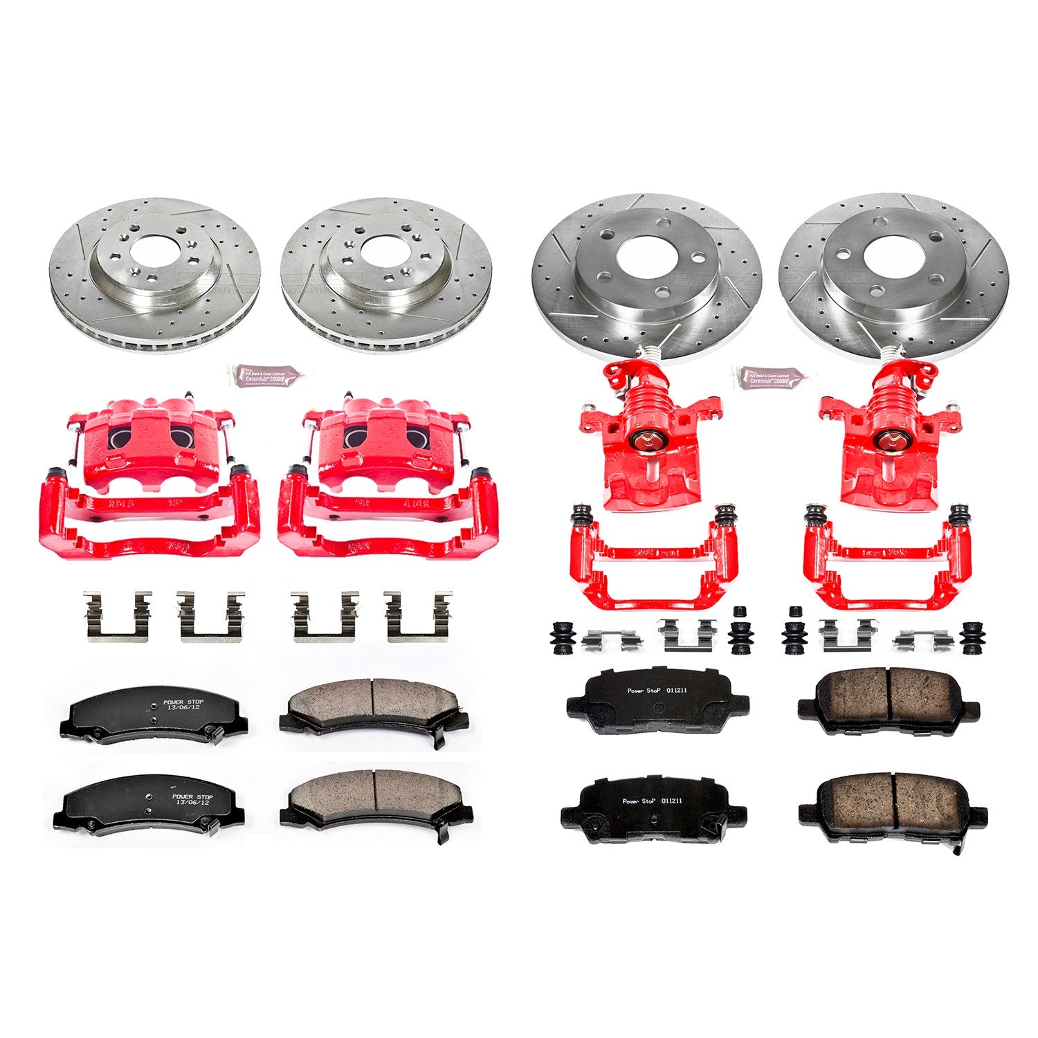 Power Stop KC5504 Z23 Evolution Sport Performance 1-Click Brake Kit With Calipers (Front And Rear) for 2011-2016 Chevrolet Impala product image