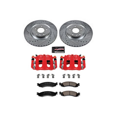 Power Stop KC5507 Z23 Evolution Sport Performance 1-Click Drilled And Slotted Front Brake Kit With Calipers for 2010 Ford Taurus Sho product image